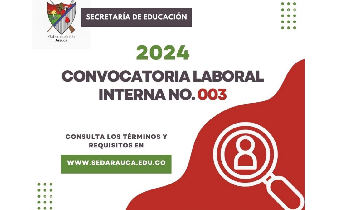 Se abre convocatoria interna para proveer una vacante administrativa en encargo en la Concentración de Desarrollo Rural