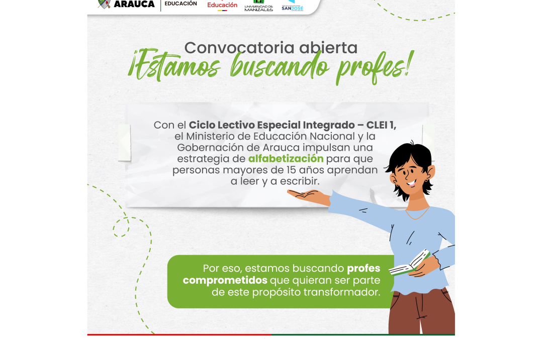 Gobernación de Arauca y Ministerio de Educación impulsan estrategia de alfabetización para jóvenes y adultos