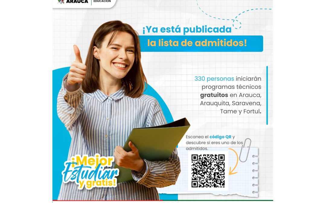 Listado de Admitidos – Convocatoria “Mejor Estudiar”